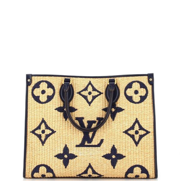 Louis Vuitton OnTheGo Tote Monogram Giant Raffia MM Blue, Neutral - Picture 3 of 10